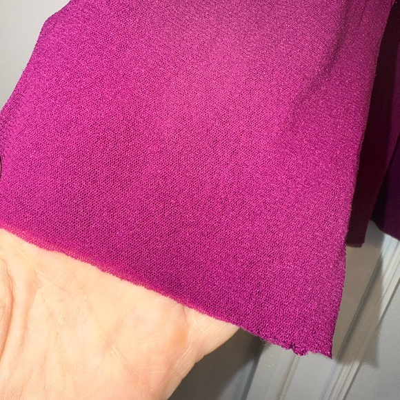 FUZZI BY JEAN PAUL GAULTIER OFF SHOULDER MESH LONGSLEEVE PURPLE WOOL SMALL - Picture 2 of 6